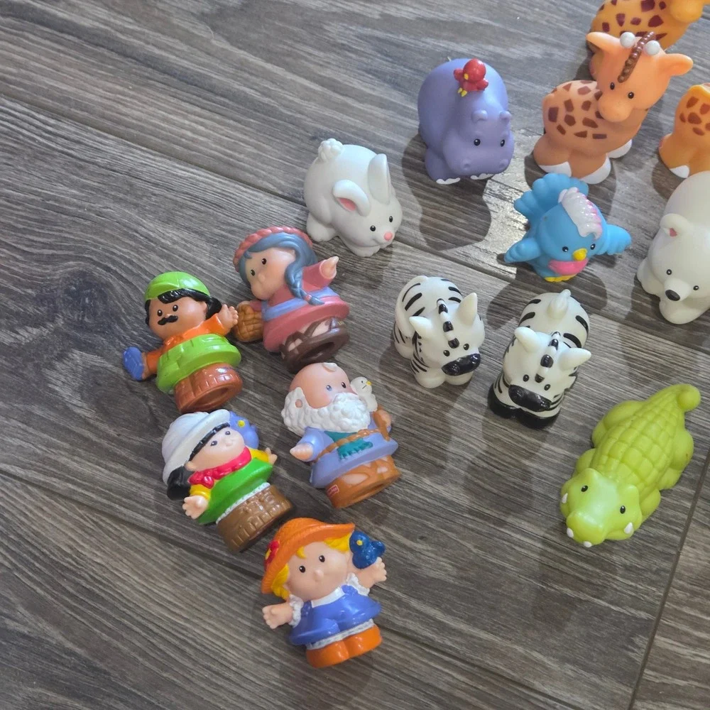 Fisher-Price Little People Noah's Ark Zoo Animal Figure Lot 25pc 2001 Vintage